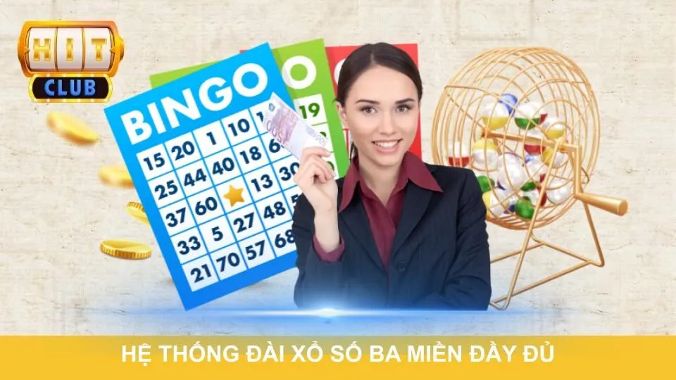 Hệ thống đài xổ số ba miền đầy đủ